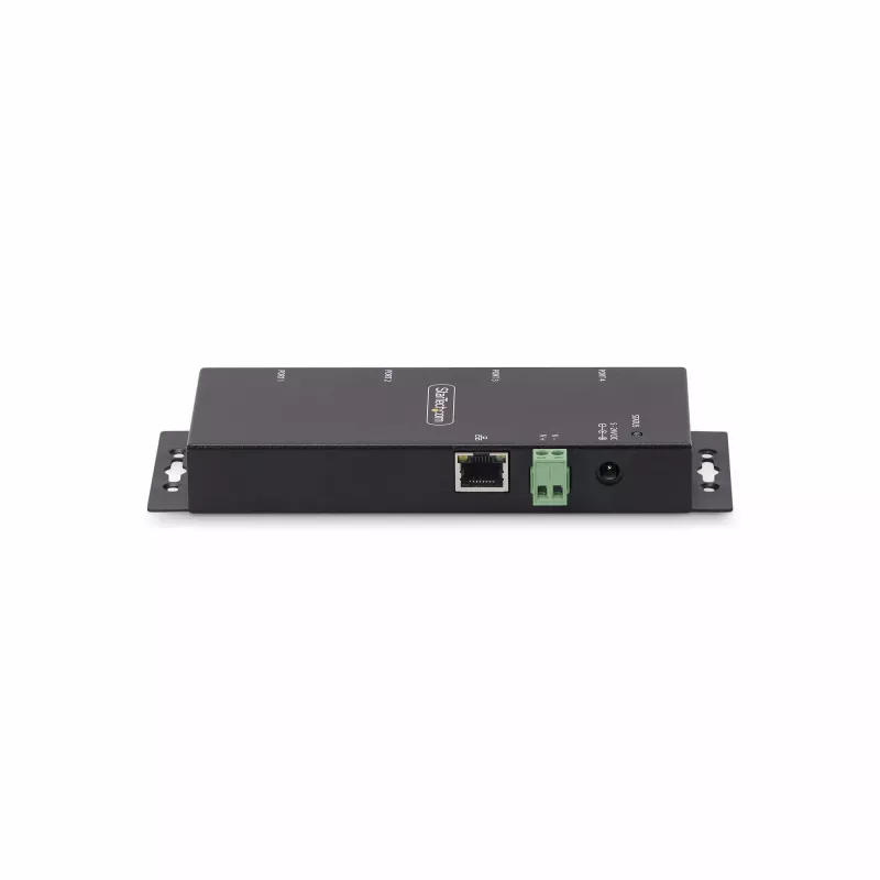 StarTech.com 4 portu seriālais–Ethernet adapteris, IP seriālo ierīču serveris attālām RS232 ierīcēm, montējams pie sienas/DIN sliedes, metāla korpuss, RJ45 LAN–DB9 seriālais pārveidotājs