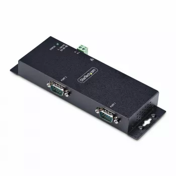StarTech.com 2 portu seriālais–Ethernet adapteris, IP seriālo ierīču serveris attālinātām RS232 ierīcēm, piestiprināms pie sienas/DIN sliedes, metāla korpuss, RJ45 LAN–DB9 seriālais pārveidotājs