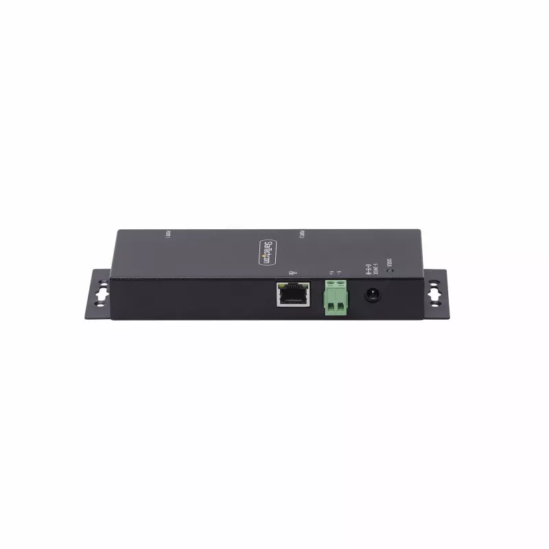 StarTech.com 2 portu seriālais–Ethernet adapteris, IP seriālo ierīču serveris attālinātām RS232 ierīcēm, piestiprināms pie sienas/DIN sliedes, metāla korpuss, RJ45 LAN–DB9 seriālais pārveidotājs