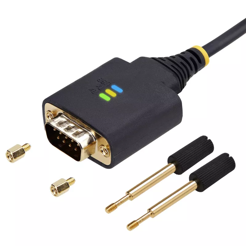 StarTech.com 2 m USB–RS-232 sērijas adaptera kabelis, COM saglabāšana, maināmas skrūves/uzgriežņi, USB-A uz DB9 RS232, FTDI IC, ESD aizsardzība, Windows/macOS/Linux