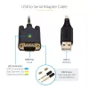 StarTech.com 2 m USB–RS-232 sērijas adaptera kabelis, COM saglabāšana, maināmas skrūves/uzgriežņi, USB-A uz DB9 RS232, FTDI IC, ESD aizsardzība, Windows/macOS/Linux