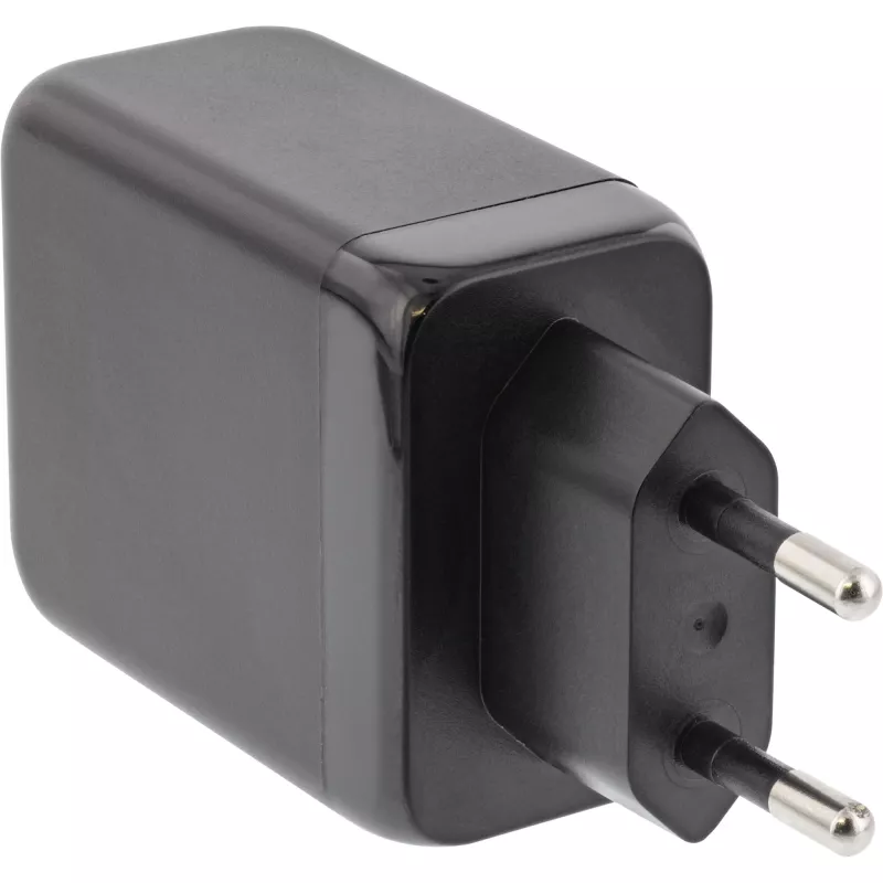 InLine USB PD barošanas bloks, GaN lādētājs, 3 pieslēgvietas, Dual USB-C + USB-A, 65W