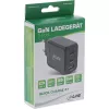 InLine USB PD barošanas bloks, GaN lādētājs, 3 pieslēgvietas, Dual USB-C + USB-A, 65W