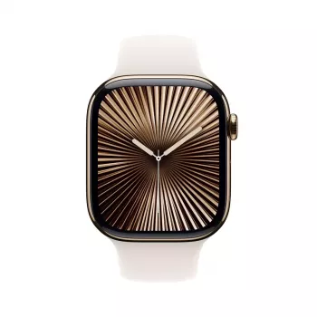 Viedpulkstenis Apple Watch Series 10 GPS + Cellular 46mm Gold Titanium korpuss Starlight Sport siksniņa M/L