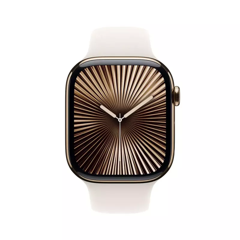 Viedpulkstenis Apple Watch Series 10 GPS + Cellular 46mm Gold Titanium korpuss Starlight Sport siksniņa M/L