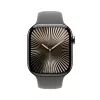 Viedpulkstenis Apple Watch Series 10 GPS + Cellular 46mm dabīgs titāna korpuss, akmens pelēka sporta siksniņa S/M