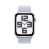 Viedpulkstenis Apple Watch SE GPS + Cellular 44mm sudraba alumīnija korpuss, Blue Cloud Sport Loop