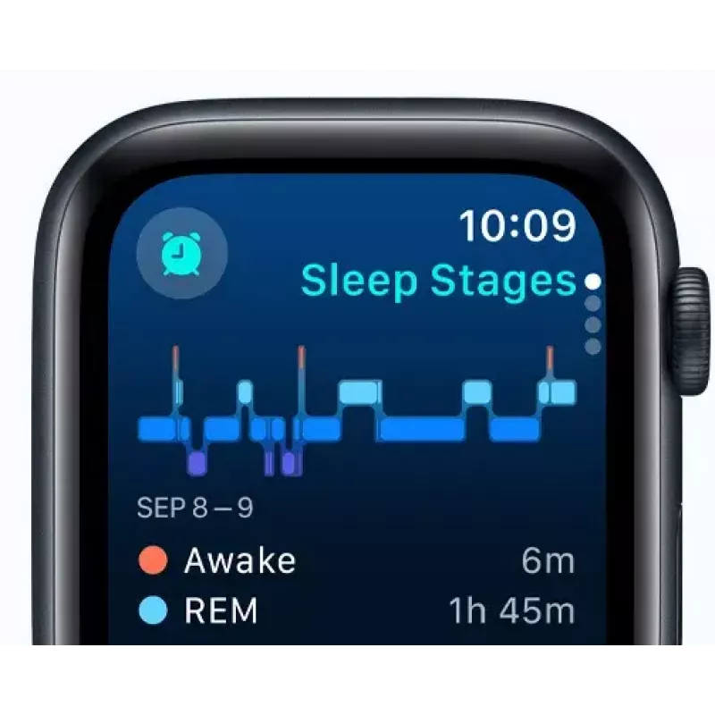 Viedpulkstenis Apple Watch SE GPS + Cellular 44mm sudraba alumīnija korpuss, Blue Cloud Sport Loop