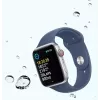 Viedpulkstenis Apple Watch SE GPS + Cellular 44mm sudraba alumīnija korpuss, Blue Cloud Sport Loop