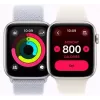 Viedpulkstenis Apple Watch SE GPS + Cellular 44mm sudraba alumīnija korpuss, Blue Cloud Sport Loop