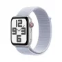 Viedpulkstenis Apple Watch SE GPS + Cellular 44mm sudraba alumīnija korpuss, Blue Cloud Sport Loop