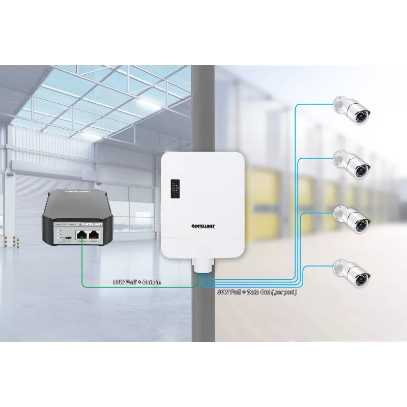 Tīkla komutators Intellinet 509220 Gigabit Ethernet 5 porti PoE