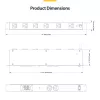 StarTech.com 50 cm zils CAT8 Ethernet kabelis, bez aizķeršanās RJ45, 25G/40G, 2000 MHz, 100 W PoE++, S/FTP, 26AWG tīra vara stieple, LSZH, ekranēts tīkla ielāpu vads ar spriedzes samazināšanu, individuāli testēts