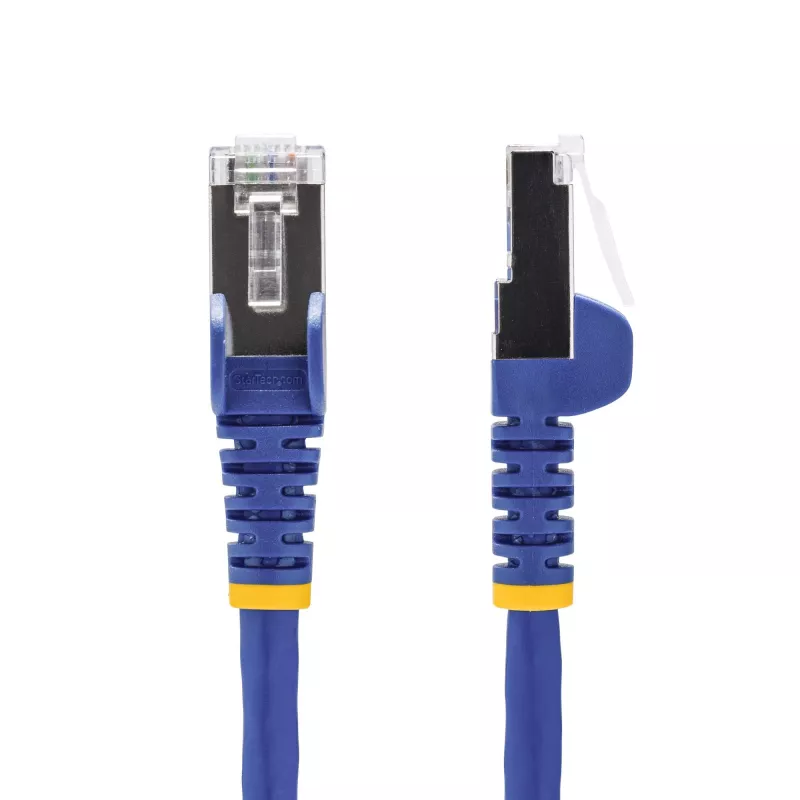 StarTech.com 1 m zils CAT8 Ethernet kabelis, bez aizķeršanās RJ45, 25G/40G, 2000 MHz, 100W PoE++, S/FTP, 26AWG tīra vara stieple, LSZH, ekranēts tīkla ielāps vads ar spriegojuma samazinājumiem, individuāli testēts