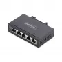 StarTech.com 5-Portu Nepārvaldāms Industriālais Tīkla Slēdzis, 100/1000 Ethernet, DIN Sliedes/Sienas Stiprināms, Izturīgs IP30 Gigabit Slēdzis, -40F-167F, 9~60V DC, TAA Atbilstošs