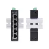 StarTech.com 5-Portu Nepārvaldāms Industriālais Tīkla Slēdzis, 100/1000 Ethernet, DIN Sliedes/Sienas Stiprināms, Izturīgs IP30 Gigabit Slēdzis, -40F-167F, 9~60V DC, TAA Atbilstošs