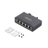 StarTech.com 5-Portu Nepārvaldāms Industriālais Tīkla Slēdzis, 100/1000 Ethernet, DIN Sliedes/Sienas Stiprināms, Izturīgs IP30 Gigabit Slēdzis, -40F-167F, 9~60V DC, TAA Atbilstošs