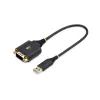 StarTech.com 1 pēda (30 cm) USB–seriālais adaptera kabelis, COM saglabāšana, maināmi uzgriežņi/skrūves, USB-A uz DB9 RS232, FTDI IC, ESD aizsardzība, Windows/macOS/Linux