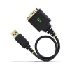 StarTech.com 1 pēda (30 cm) USB–seriālais adaptera kabelis, COM saglabāšana, maināmi uzgriežņi/skrūves, USB-A uz DB9 RS232, FTDI IC, ESD aizsardzība, Windows/macOS/Linux