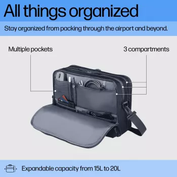 Klēpjdatora soma HP Travel Plus 15L 14 collu portfelis 820g vienkrāsains