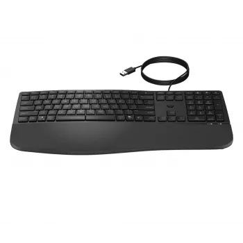 HP 485 Comfort vadu tastatūra, pilna izmēra USB membrānas ar plaukstas balstu