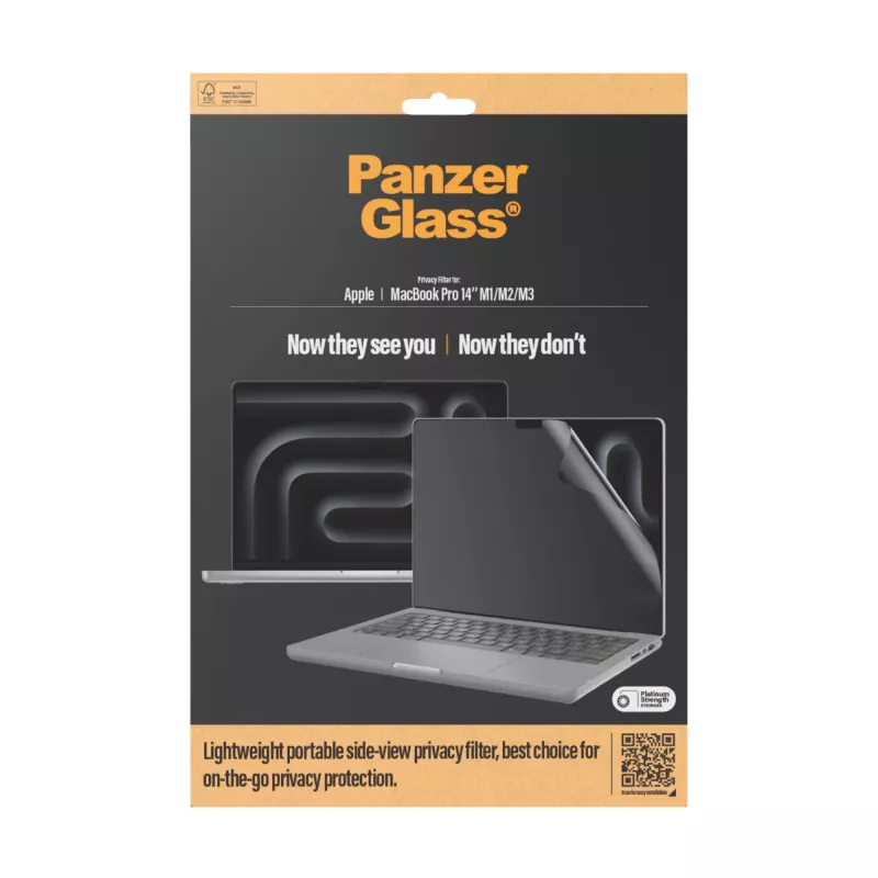 Ekrāna aizsargs PanzerGlass Dual Privacy MacBook Pro 14 collas M1 M2 M3 M4
