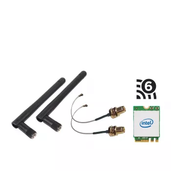 Shuttle WLN-M3 - WLAN komplekts Edge PC Series SPCEL, Intel WLAN M.2 karte (ax)/Bluetooth, komplektā kabeļi un ārējās antenas