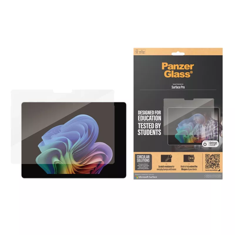 PanzerGlass® ekrāna aizsargs Microsoft Surface Pro X | Pro 8 | Pro 9 | Pro 10 | Pro 11 | Ultra-Wide Fit