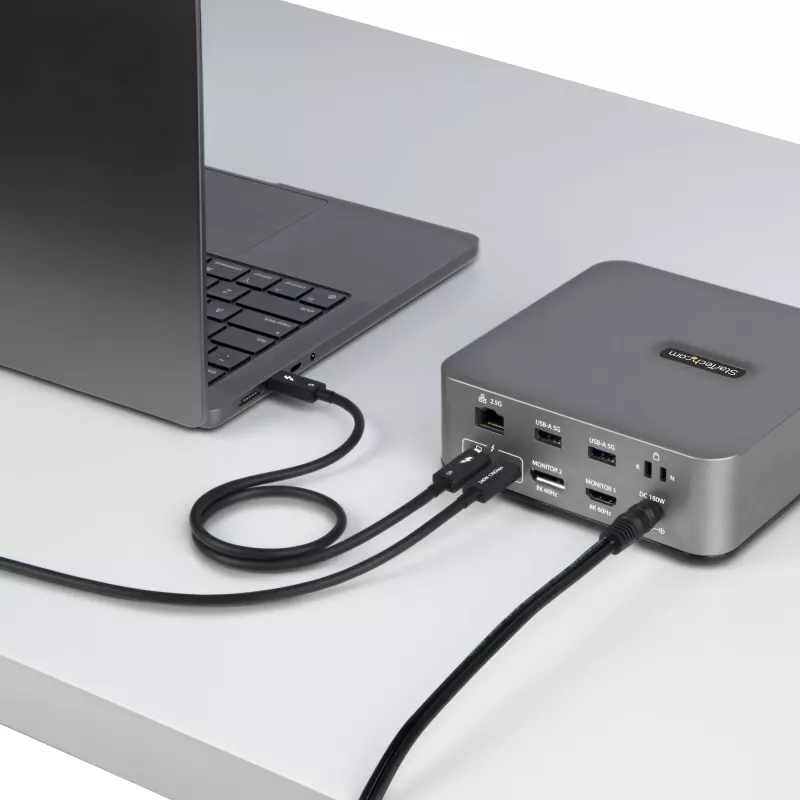 StarTech.com 1.5ft (50cm) Thunderbolt 5 kabelis, 80Gbps/Līdz 120Gbps, 240W PD, 8K 60Hz, sertificēts Thunderbolt kabelis - saderīgs ar Thunderbolt 4/USB4/USB-C