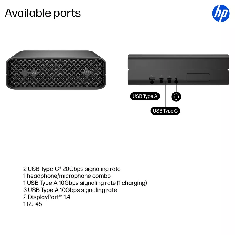 HP Z2 G1i Intel Core Ultra 9 285K 64 GB DDR5-SDRAM NVIDIA RTX 2000 Ada Windows 11 Pro Mini PC Workstation AI Workstation, AI PC