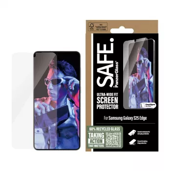 Ekrāna aizsargs PanzerGlass SAFE. by ® Samsung S25 Edge Ultra-Wide Fit pret skrāpējumiem triecienizturīgs