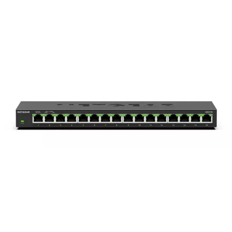 Nepārvaldāms slēdzis NETGEAR GS316 L2 Gigabit Ethernet 16 porti 32 Gbit/s