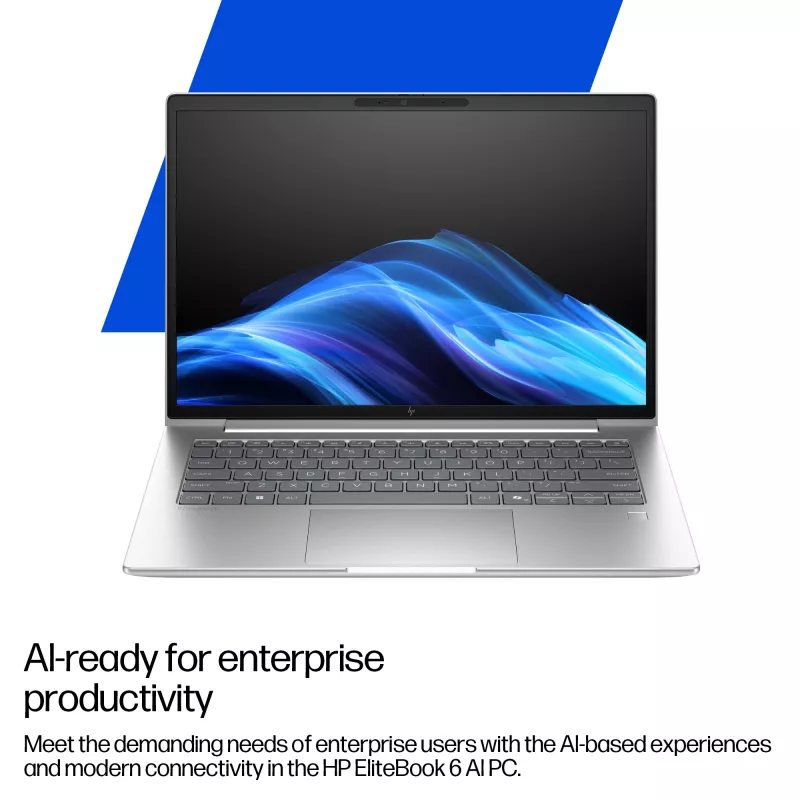 HP EliteBook 6 G1a AI PC AMD Ryzen™ 7 250 klēpjdators 40,6 cm (16 collu) WUXGA 32 GB DDR5-SDRAM Wi-Fi 7 (802.11be) Windows 11 Pro sudraba krāsā