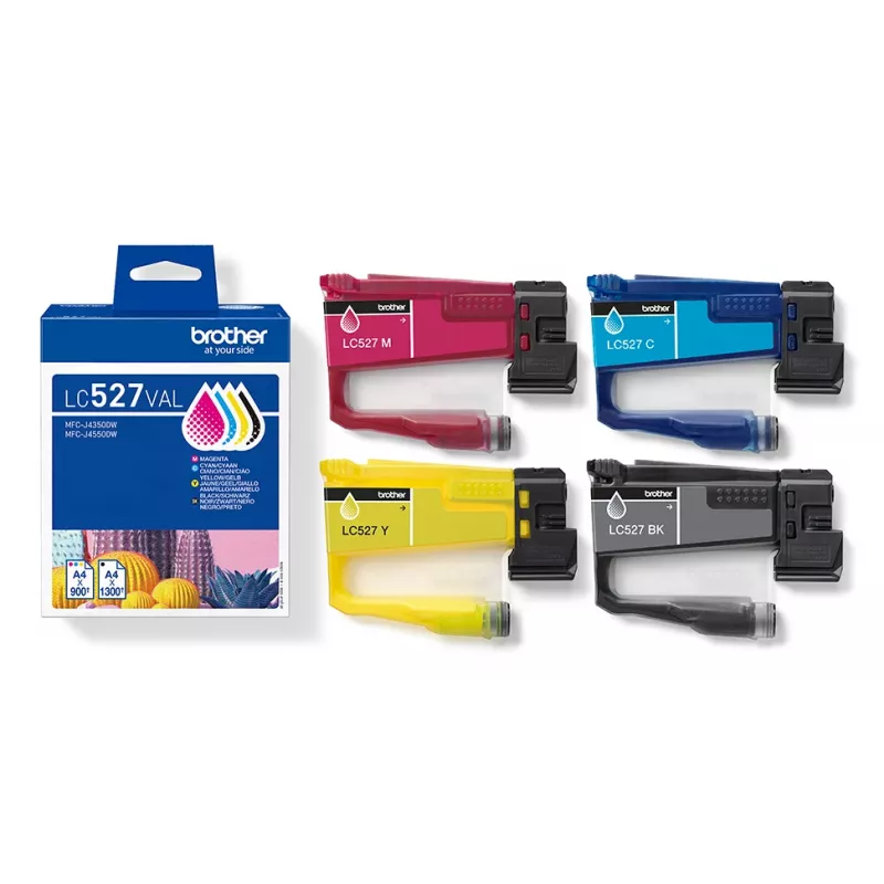 Brother LC527VAL CMYK – tintes kasetņu komplekts – 1×1300, 3×900 lapas