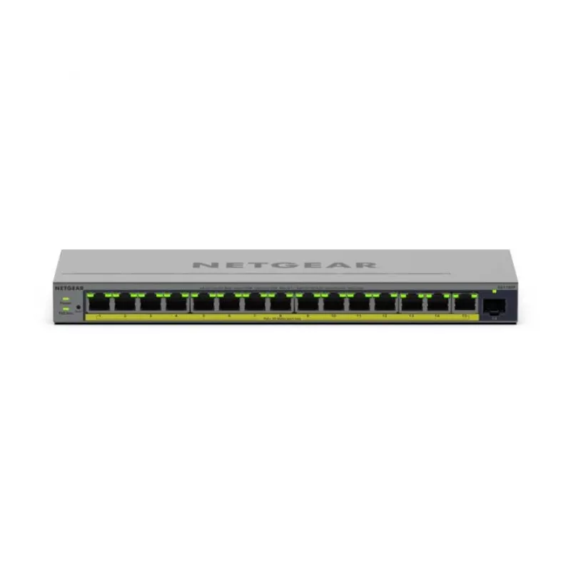 NETGEAR GS116EP pārvaldāms L2/L3 Gigabit Ethernet (10/100/1000) Power over Ethernet (PoE) pelēks