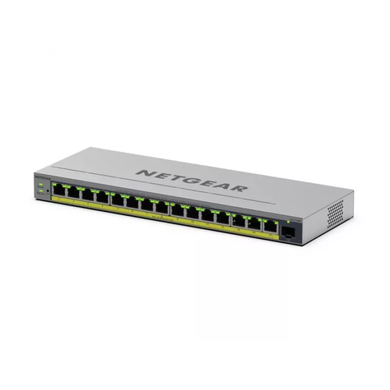 NETGEAR GS116EP pārvaldāms L2/L3 Gigabit Ethernet (10/100/1000) Power over Ethernet (PoE) pelēks