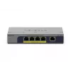 NETGEAR GS105PP Nevadāms Gigabit Ethernet (10/100/1000) Power over Ethernet (PoE) Darbvirsmas/Pie sienas montējams Pelēks