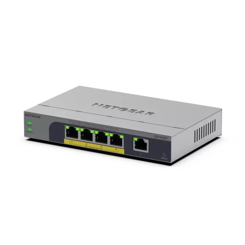 NETGEAR GS105EP nevadāms Gigabit Ethernet (10/100/1000) Power over Ethernet (PoE) pelēks