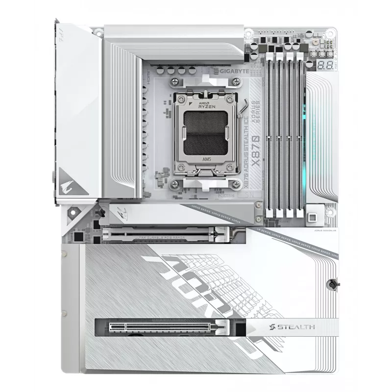 Mātesplate GIGABYTE X870 AORUS STEALTH ICE, AMD AM5, ATX