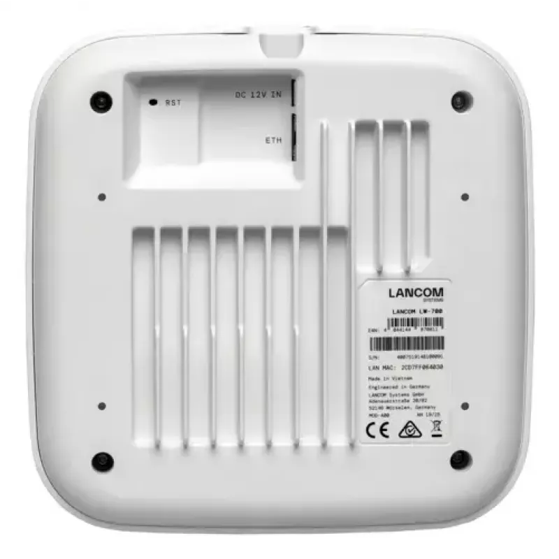 Bezvadu piekļuves punkts Lancom LANCOM LW-700 — divjoslu 2,4/5 GHz, PoE, 2,5 Gbps Ethernet, AES/TKIP/WEP drošība