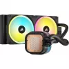 Corsair iCUE LINK H100i LCD RGB AIO šķidruma CPU dzesētājs, 240 mm