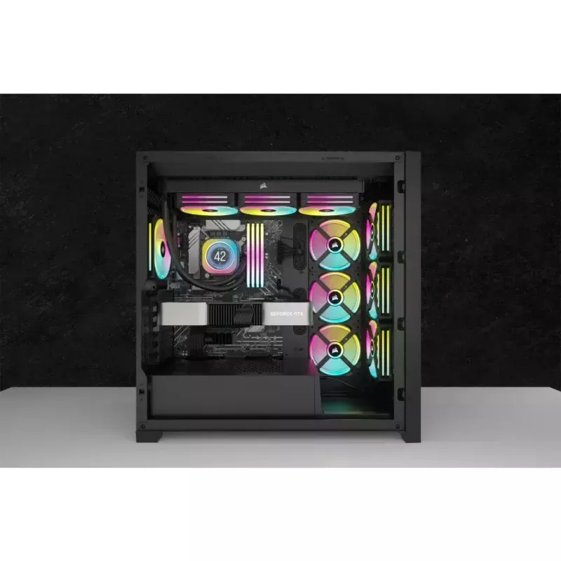 Corsair iCUE LINK H100i LCD RGB AIO šķidruma CPU dzesētājs, 240 mm