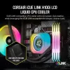 Corsair iCUE LINK H100i LCD RGB AIO šķidruma CPU dzesētājs, 240 mm