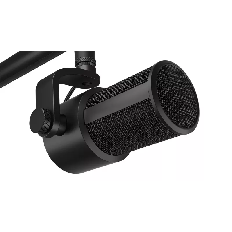 PC mikrofons ENDORFY Solum Studio — USB vadu, 24 bitu/96 kHz, 20–20000 Hz, regulējams galda stiprinājums, skārienjutīgas vadības, austiņu izeja, melns