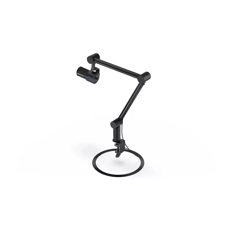 PC mikrofons ENDORFY Solum Studio — USB vadu, 24 bitu/96 kHz, 20–20000 Hz, regulējams galda stiprinājums, skārienjutīgas vadības, austiņu izeja, melns