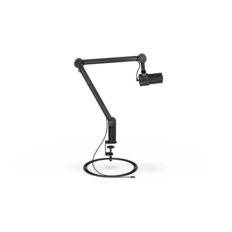 PC mikrofons ENDORFY Solum Studio — USB vadu, 24 bitu/96 kHz, 20–20000 Hz, regulējams galda stiprinājums, skārienjutīgas vadības, austiņu izeja, melns