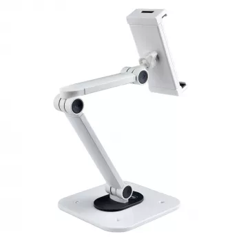 StarTech.com regulējams planšetdatora statīvs galdam – piestiprināms pie sienas – kravnesība 1 kg – ergonomisks, šarnīrsavienojumu universāls planšetdatora statīvs – planšetdatora turētājs galdam ar pagriešanas/grozīšanas/rotācijas funkciju