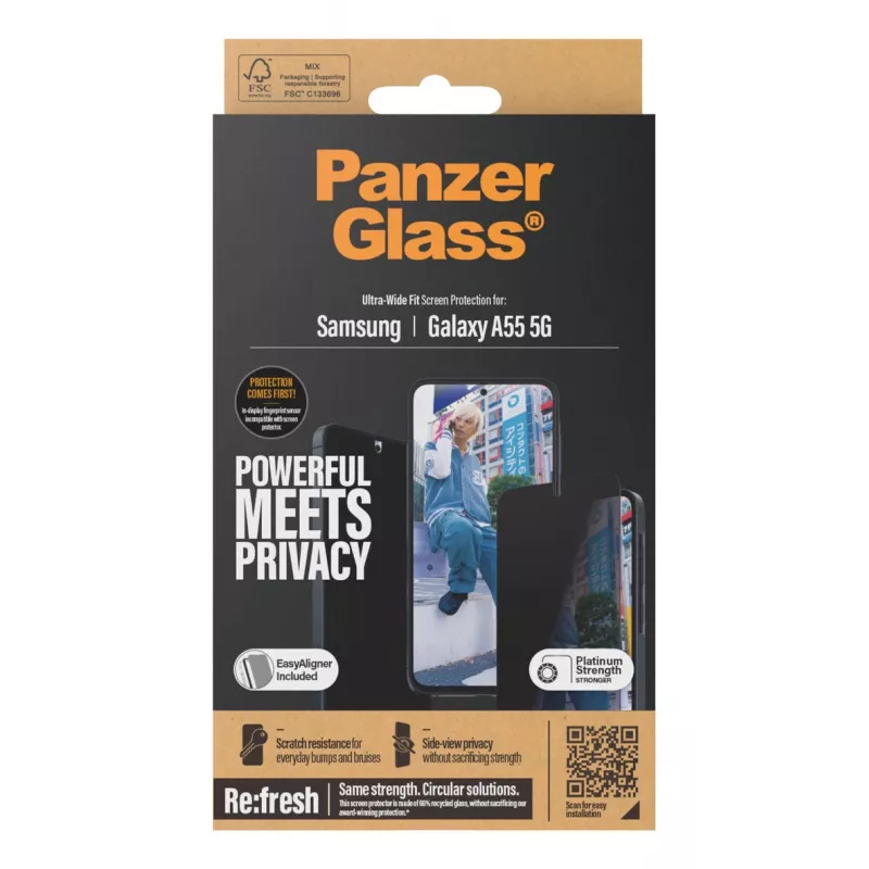 PanzerGlass P7358 mobilā tālruņa ekrāna/aizmugures aizsargs Privātuma ekrāna aizsargs Samsung 1 gab.