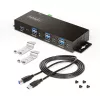 StarTech.com 5G7AINDRM-USB-A-HUB saskarnes centrmezgls USB 3.2 Gen 1 (3.1 Gen 1) Type-B 5000 Mbit/s melns