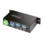 StarTech.com 5G4AINDRM-USB-A-HUB interfeisa centrmezgls USB 3.2 Gen 1 (3.1 Gen 1) Type-B 5000 Mbit/s Melns